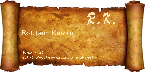 Rotter Kevin névjegykártya